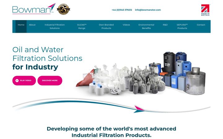 Screenshot of bowmanstor.com