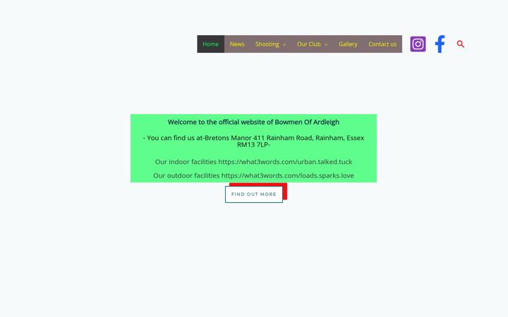 Screenshot of bowmenofardleigh.com