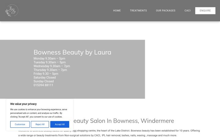 Screenshot of bownessbeauty.co.uk