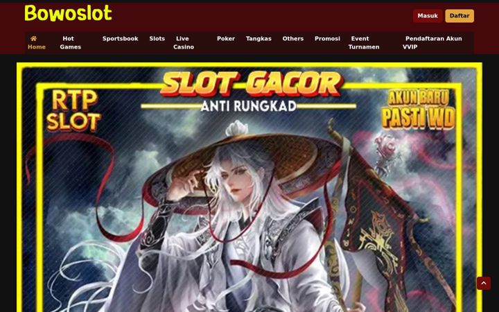 Screenshot of bowoslot.com