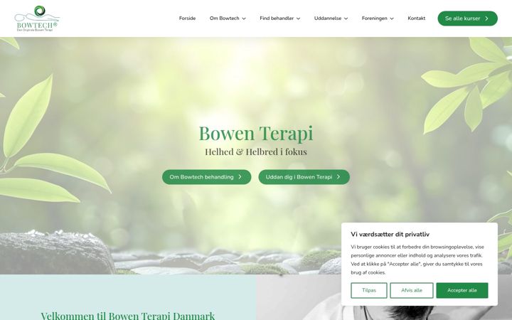 Screenshot of bowtech.dk
