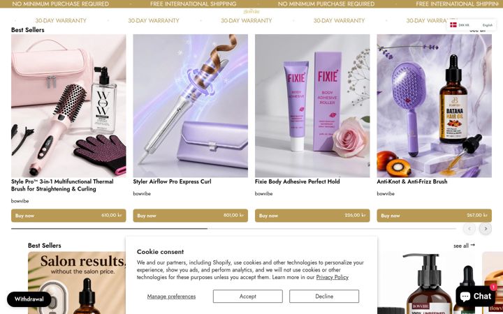 Screenshot of bowvibe.com