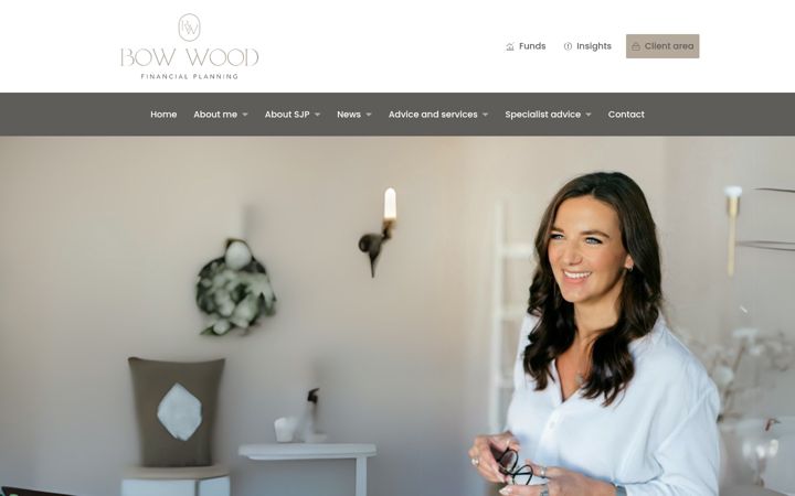 Screenshot ta' bowwoodfinancialplanning.co.uk