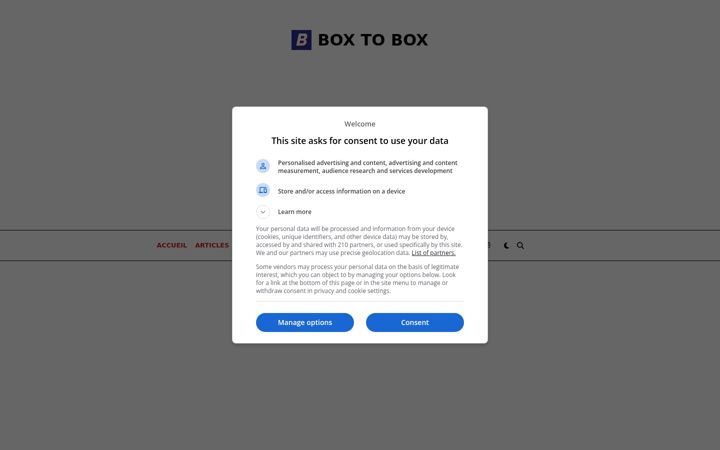 Screenshot of box-to-box.be