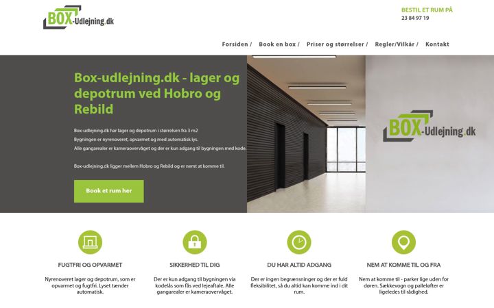 Screenshot of box-udlejning.dk
