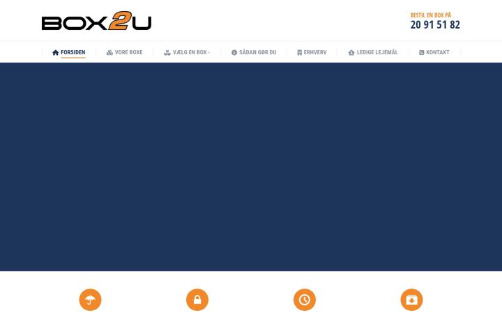 Screenshot of box2u.dk