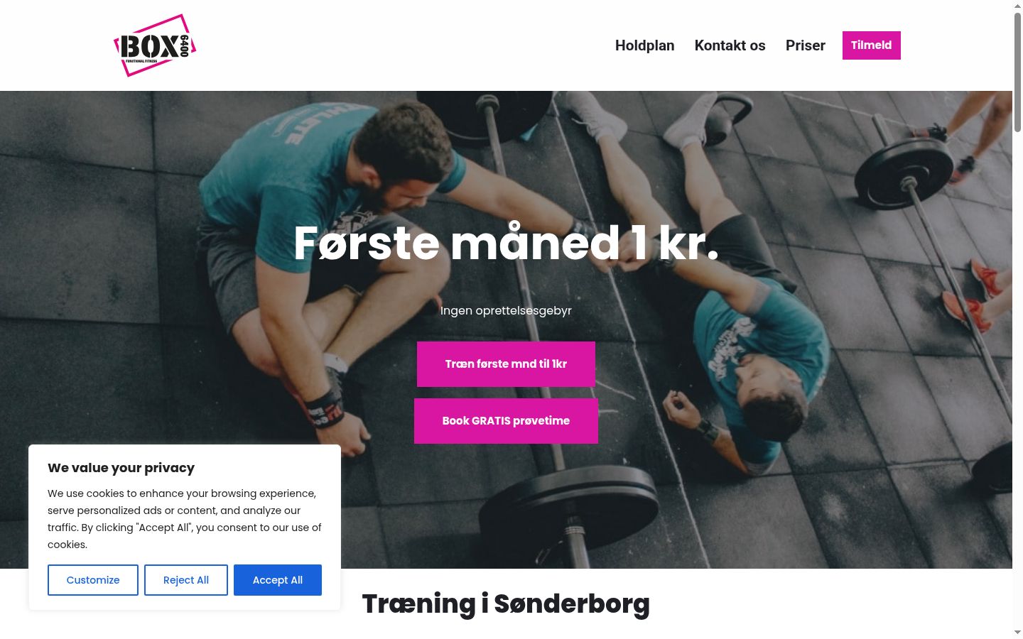 Screenshot tal-banner tal-kunsens muri qabel kwalunkwe interazzjoni