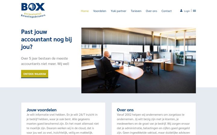 Screenshot of boxaccountants.nl