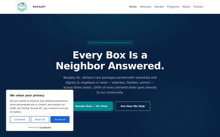 Screenshot of boxajoy.org