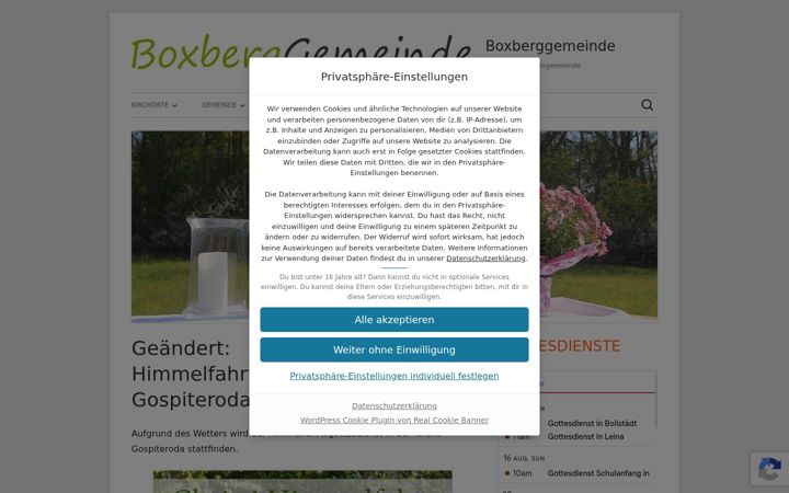 Zrzut ekranu boxberggemeinde.de