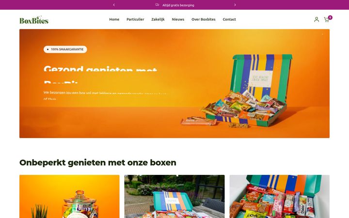 Screenshot of boxbites.nl