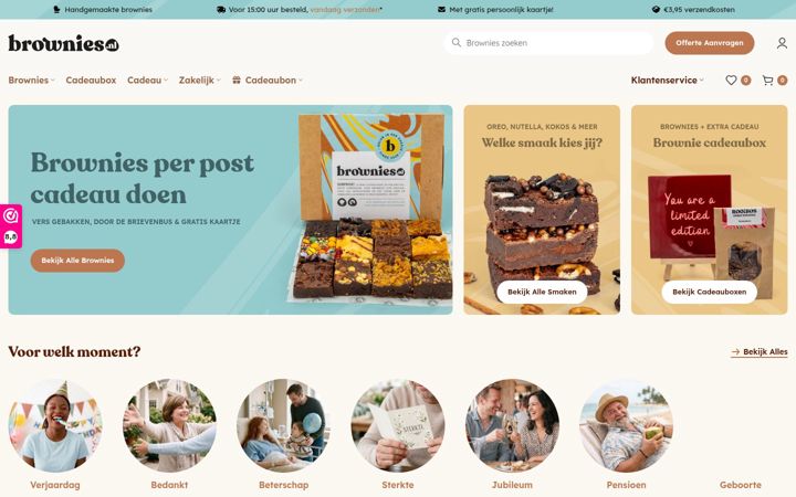 Screenshot of boxbrownies.nl