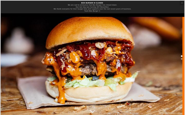 Screenshot of boxburger.ie