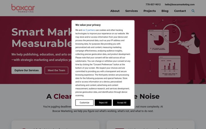 Screenshot of boxcarmarketing.com
