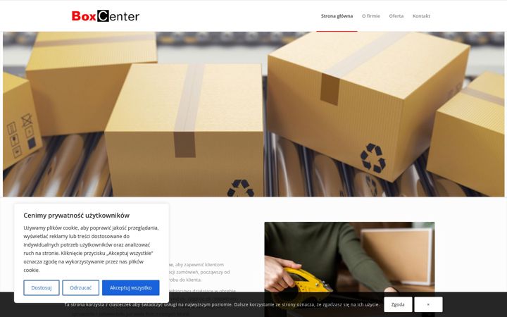 Snímek obrazovky boxcenter.pl