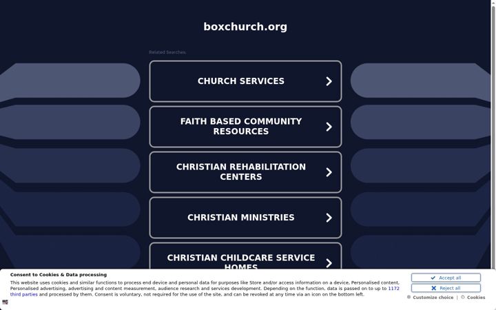 Screenshot of boxchurch.org