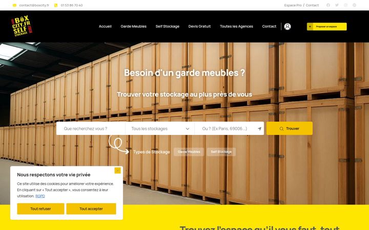 Screenshot of boxcity.fr