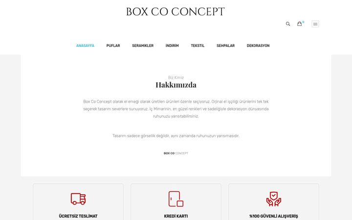 Screenshot of boxcoconcept.com