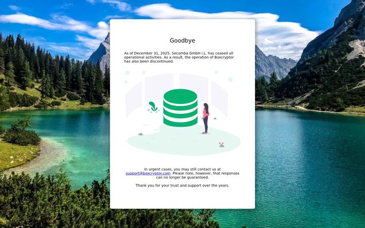 Screenshot of boxcryptor.com