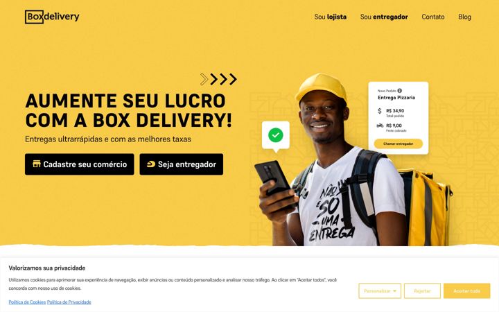 Posnetek zaslona boxdelivery.com.br