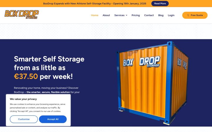 Екранна снимка на boxdrop.ie