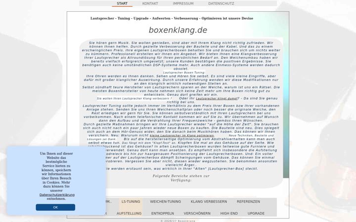 Screenshot of boxenklang.de