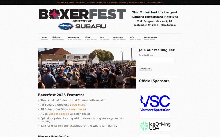 Screenshot of boxerfest.com