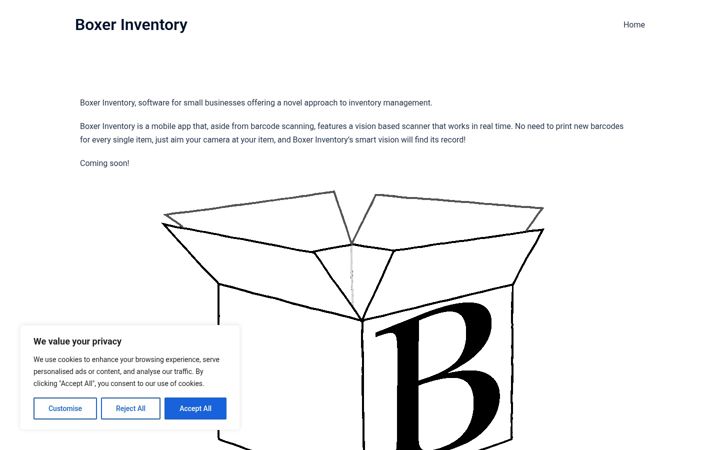 Screenshot of boxerinventory.com