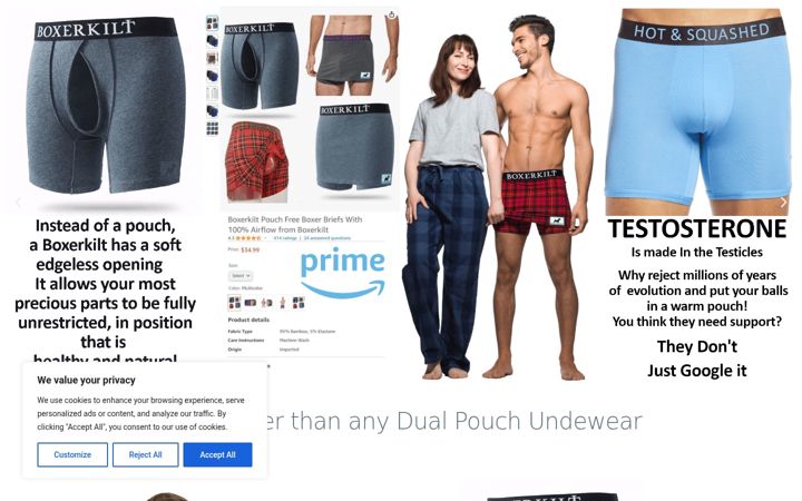 Screenshot of boxerkilt.com
