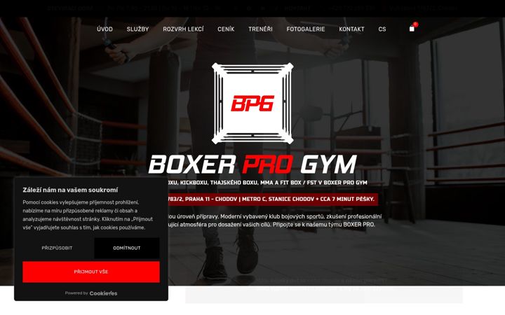 Zrzut ekranu boxerprogym.cz
