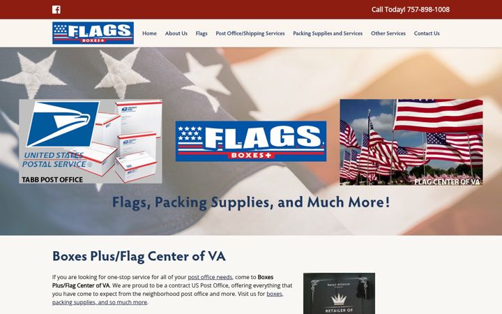 Screenshot of boxesplusflags.com