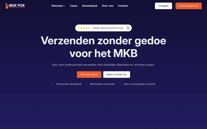 Screenshot of boxfox.nl