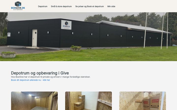 Screenshot of boxgive.dk