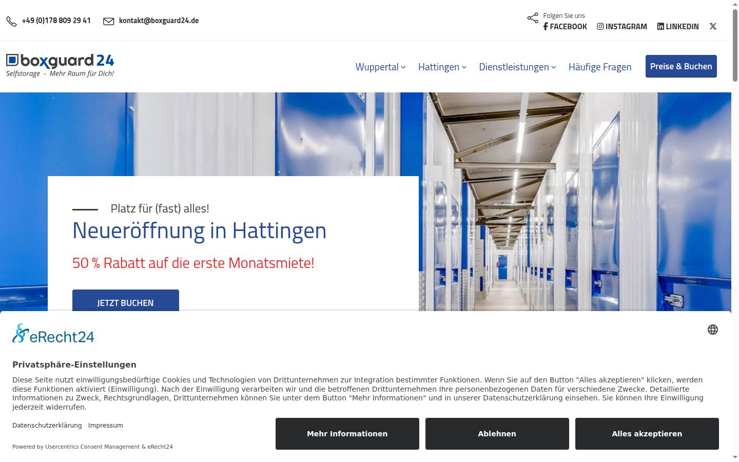 Screenshot del banner di consenso mostrato prima di qualsiasi interazione