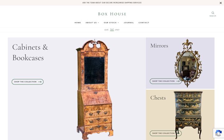 Screenshot of boxhouse-antiques.com