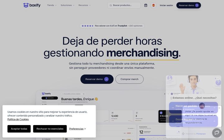 Screenshot of boxify.es