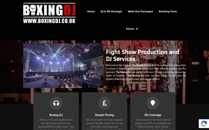 Screenshot ta' boxingdj.co.uk