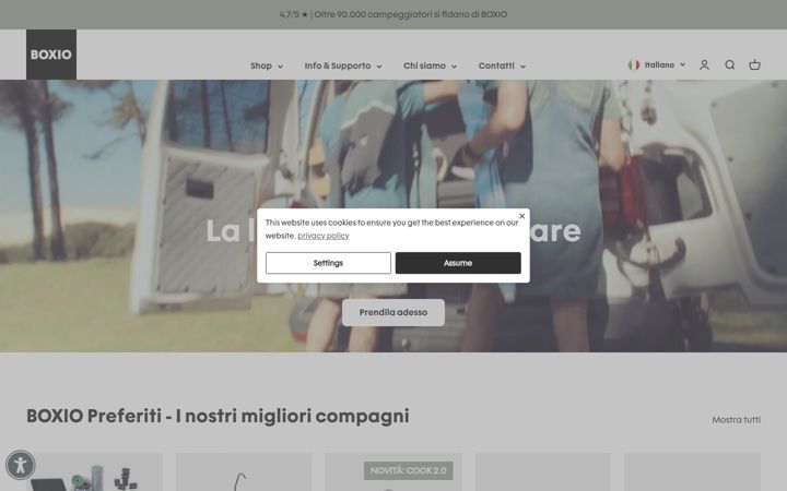 Screenshot of boxio.it