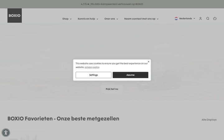 Screenshot of boxio.nl