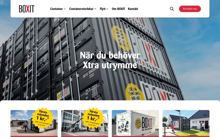 Screenshot of boxit.se