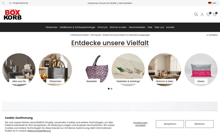 Screenshot of boxkorb.de