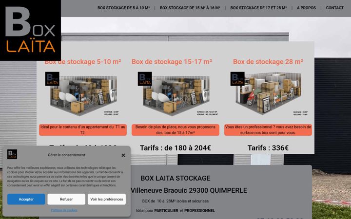 Screenshot stránky boxlaita.fr