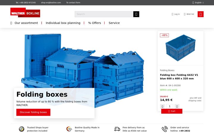 Screenshot of boxline.com