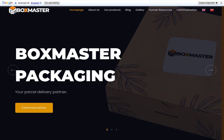 Ekrānuzņēmums no boxmaster.com.tr