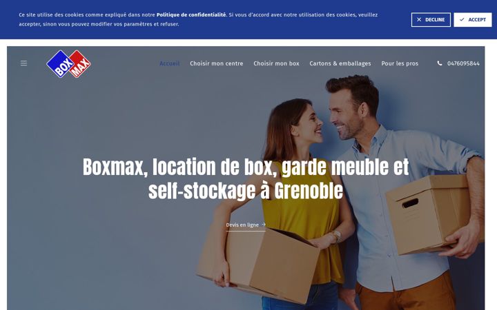Screenshot of boxmax.com