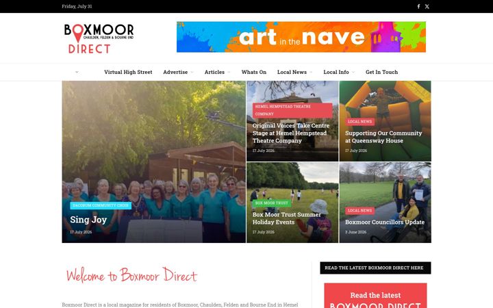 Screenshot of boxmoordirect.co.uk