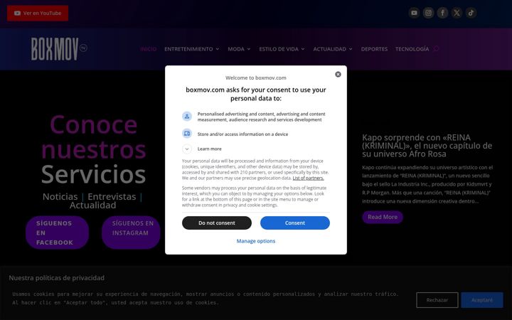 Screenshot of boxmov.com