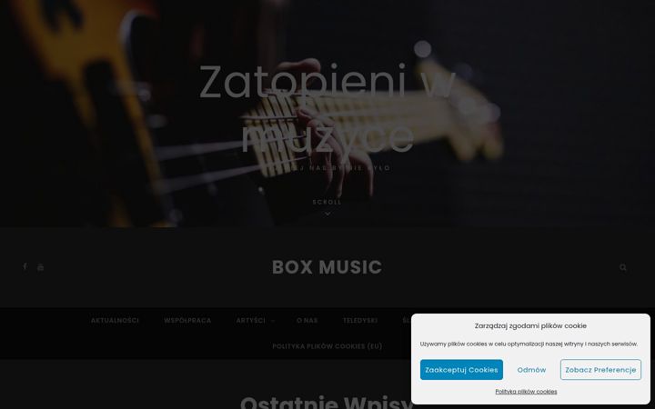 Screenshot of boxmusic.com.pl