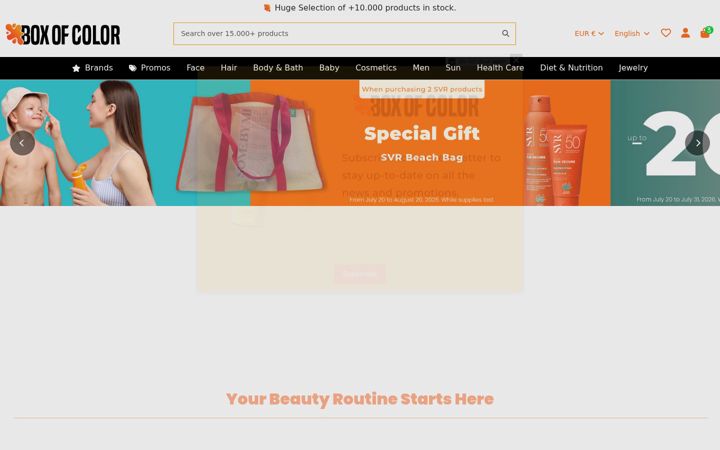 Screenshot of boxofcolor.com