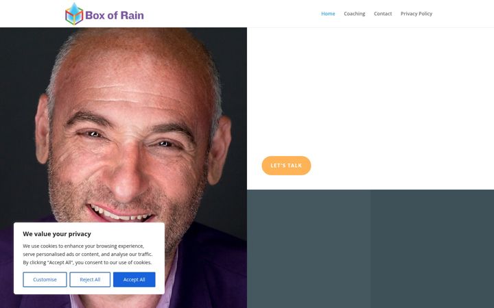 Screenshot of boxofrain.com